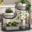 Cosmetic Rack Multi Layer Design Kitchen Storage Rack for Kitchen Countertop Large Black