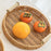 Woven Serving Tray Round Decorative Fruit Basket for Restaurant Party Picnic S