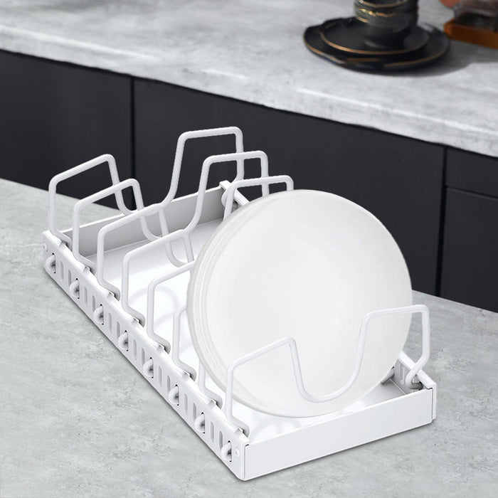 Pull Out Pot Rack Solid Cookware Storage Rack for Countertop Home Use Pantry Medium