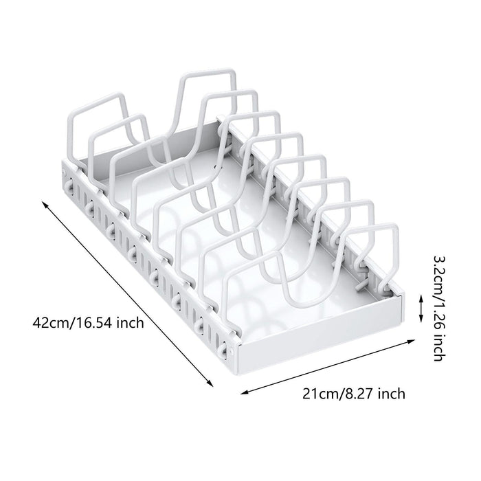 Pull Out Pot Rack Solid Cookware Storage Rack for Countertop Home Use Pantry Medium