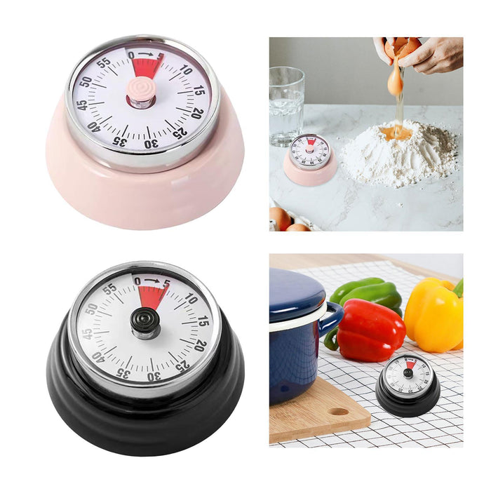 Visual Timer 60 Min Kitchen Alarm Clock Kitchen Timer for Study Reading Home Pink