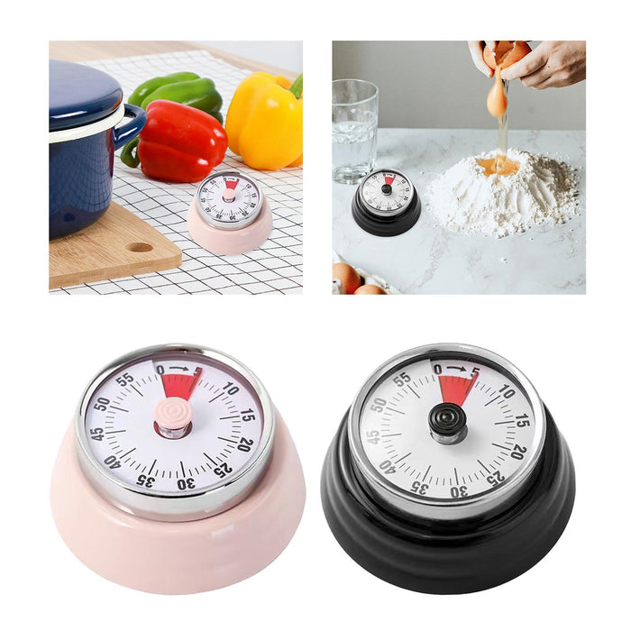 Visual Timer 60 Min Kitchen Alarm Clock Kitchen Timer for Study Reading Home Pink