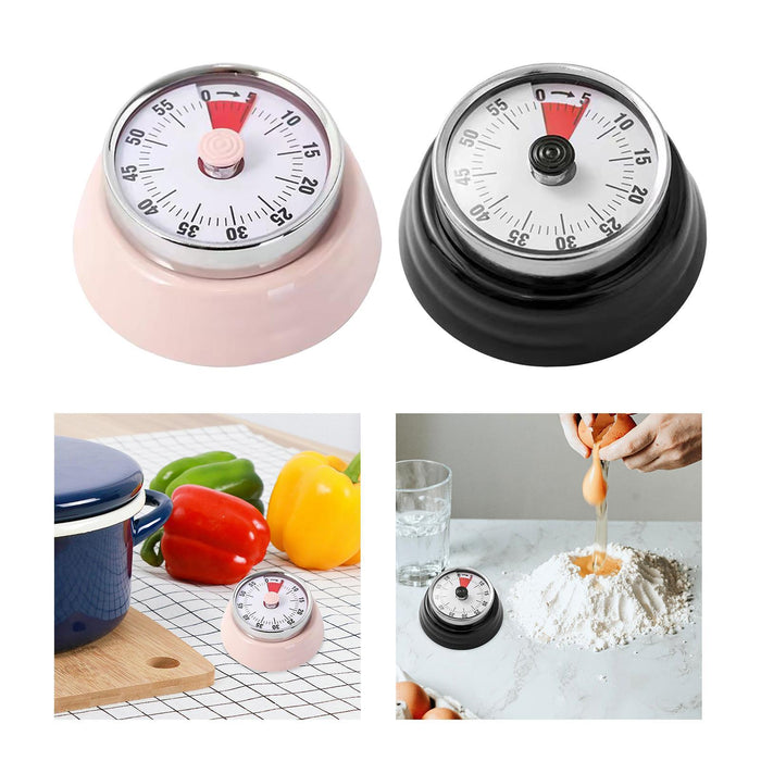 Visual Timer 60 Min Kitchen Alarm Clock Kitchen Timer for Study Reading Home Pink