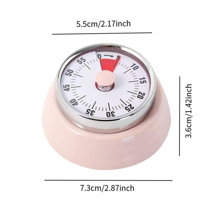 Visual Timer 60 Min Kitchen Alarm Clock Kitchen Timer for Study Reading Home Pink