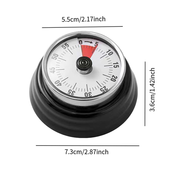 Visual Timer 60 Min Kitchen Alarm Clock Kitchen Timer for Study Reading Home Black