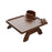 Sofa Serving Tray Nonslip Foldable Sofa Arm Tray for Snacks Coffee Breakfast Brown