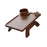 Sofa Serving Tray Nonslip Foldable Sofa Arm Tray for Snacks Coffee Breakfast Brown