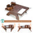 Sofa Serving Tray Nonslip Foldable Sofa Arm Tray for Snacks Coffee Breakfast Brown