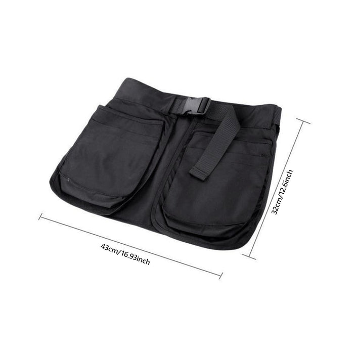 Waist Tool Apron Bag Tool Apron Garden Tool Comfortable Tool Apron Organizer black