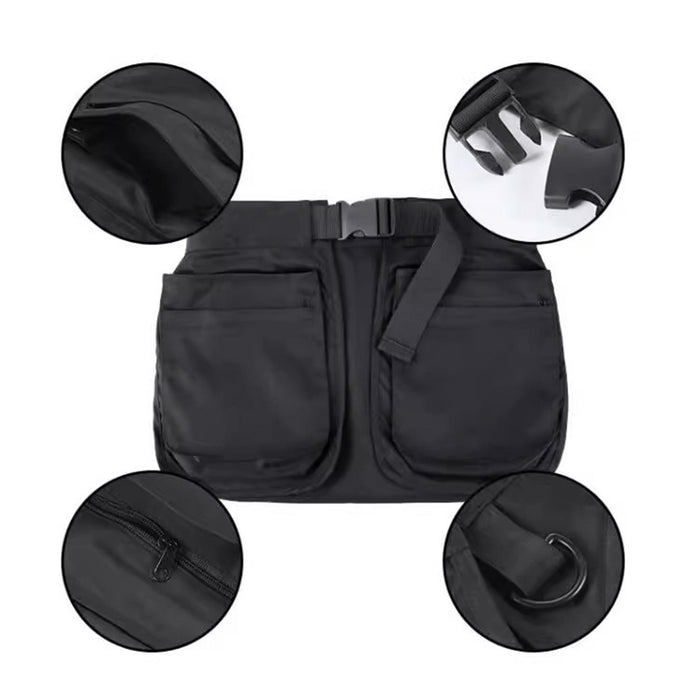 Waist Tool Apron Bag Tool Apron Garden Tool Comfortable Tool Apron Organizer black