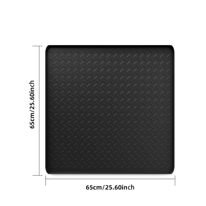 Washing Machine Cover Protector Pad 65x65cm for Laundry Kitchen Refrigerator Black