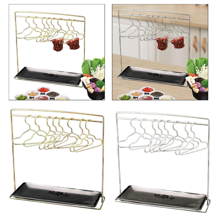 Stainless Steel Grill Racks Meat Roasting Grilling Stand for Kitchen Outdoor gold