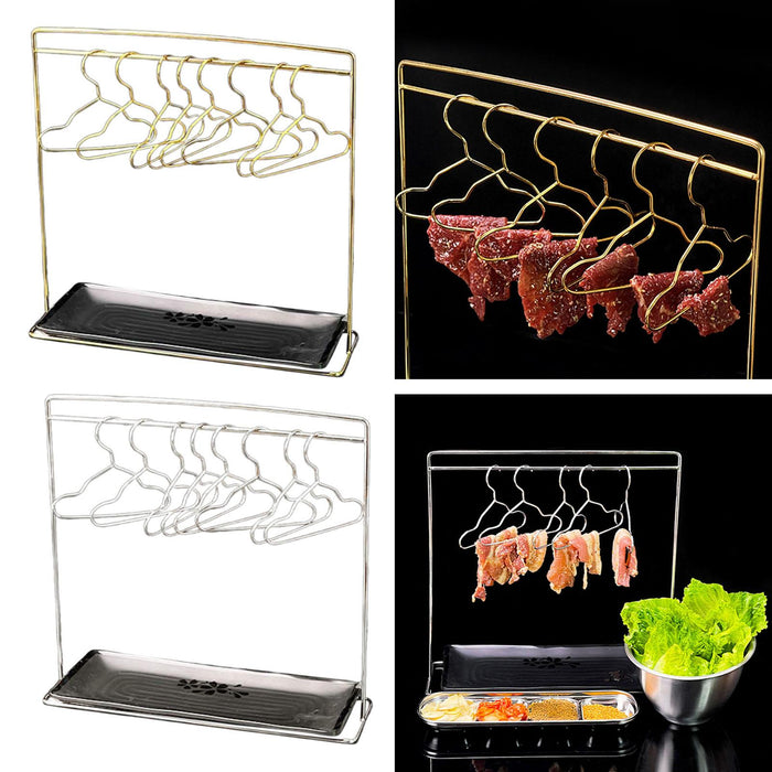 Stainless Steel Grill Racks Meat Roasting Grilling Stand for Kitchen Outdoor gold