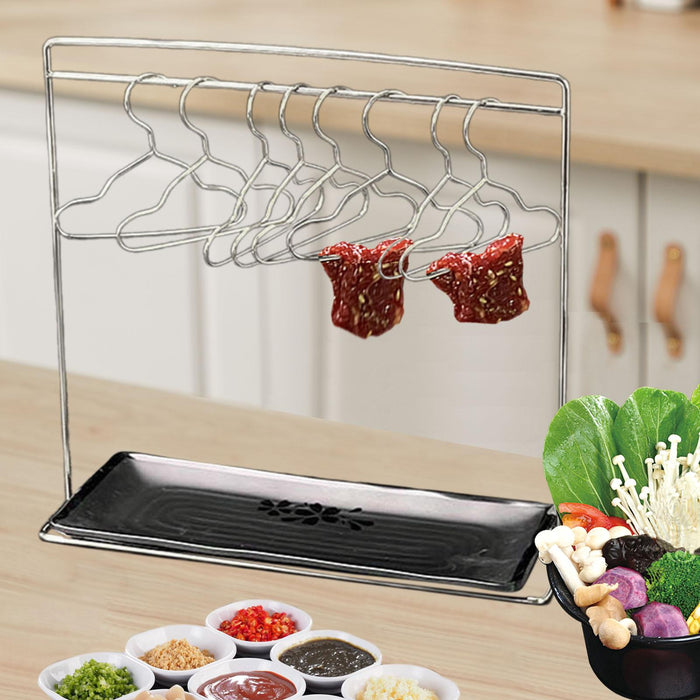 Stainless Steel Grill Racks Meat Roasting Grilling Stand for Kitchen Outdoor silver