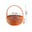 Imitation Rattan Picnic Basket Hand Woven Basket for Fruit Harvesting