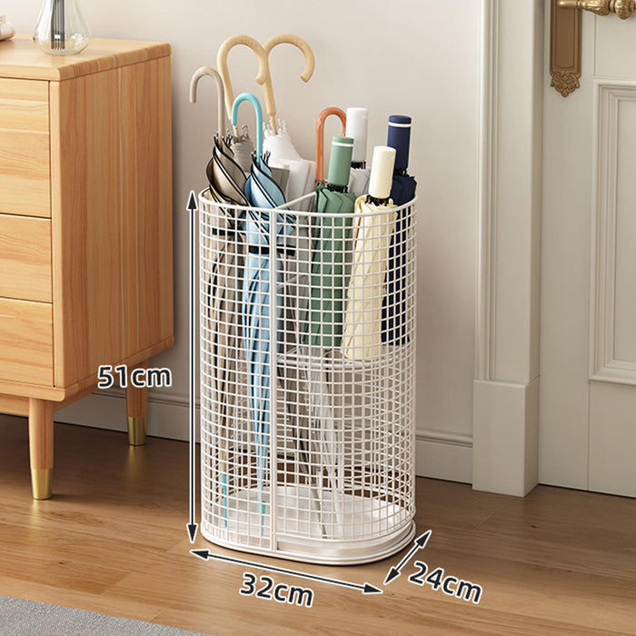 Umbrella Stand Rack Canes Walking Sticks Storage Bin for Entryway Hotel Home White