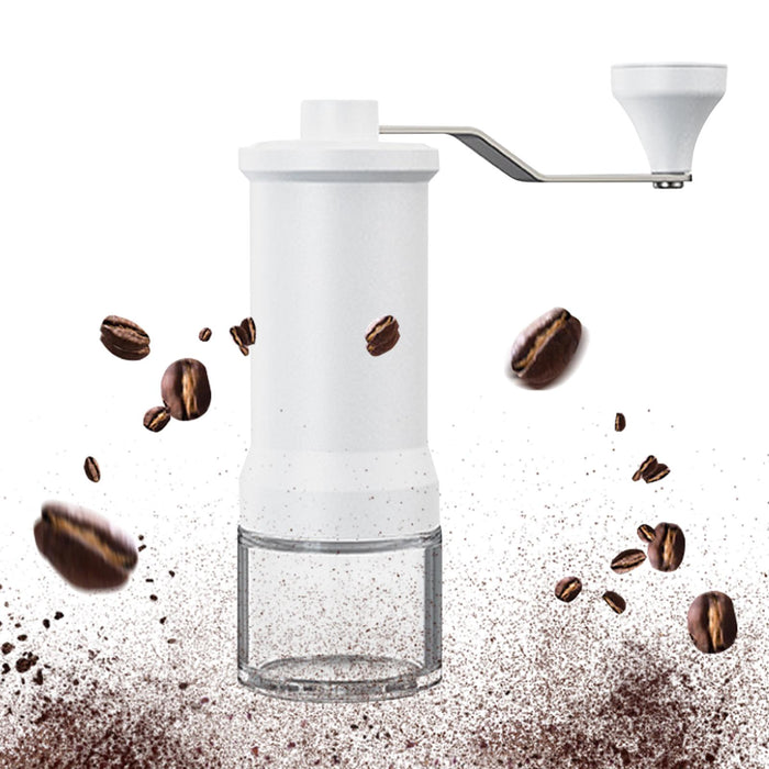 Manual Coffee Grinder Hand Crank Coffee Bean Grinder for Cappuccino Espresso white