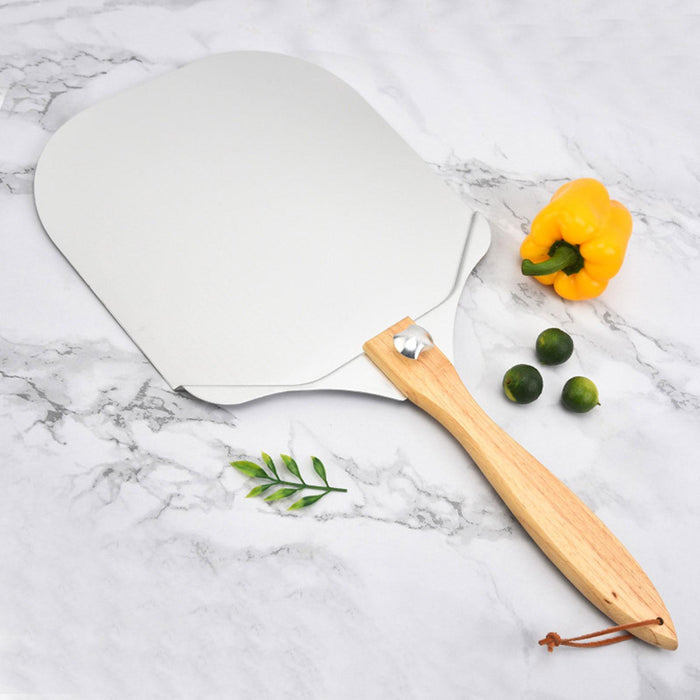 Pizza Paddle with Foldable Wooden Handle Pizza Peel for Cheese Kitchen Bread