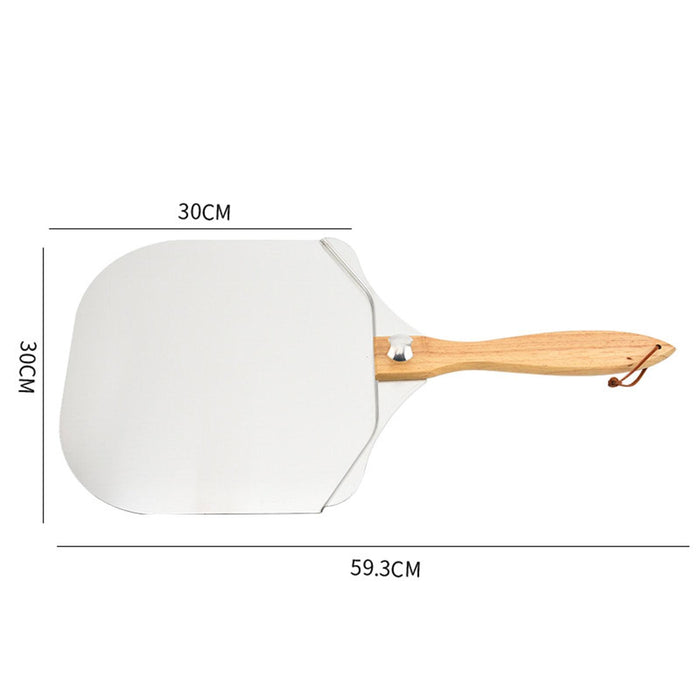 Pizza Paddle with Foldable Wooden Handle Pizza Peel for Cheese Kitchen Bread