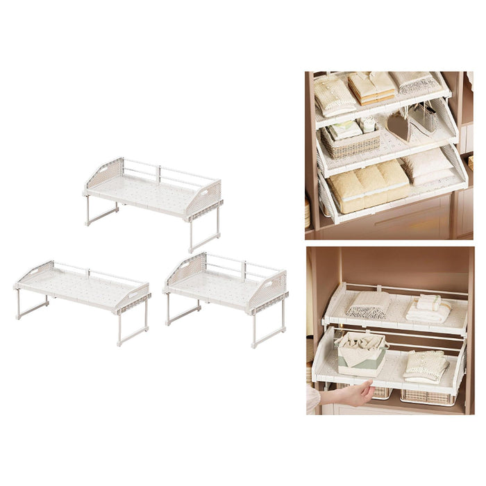 Pull Out Cabinet Organizer Divider Racks for Cabinet Under Table Dining Room Low guardrail M