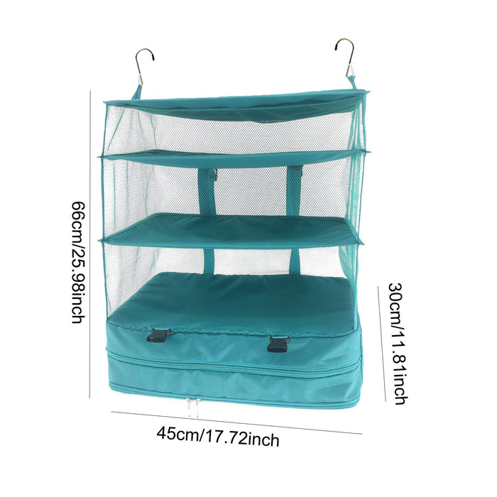 Closet Hanging Storage Shelves Hanging Organizer for Bedroom RV Baby Nursery green