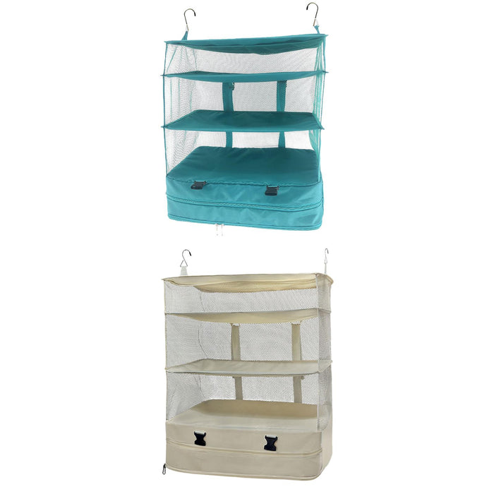 Closet Hanging Storage Shelves Hanging Organizer for Bedroom RV Baby Nursery green