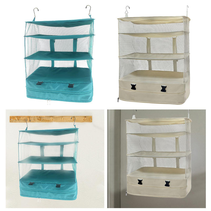 Closet Hanging Storage Shelves Hanging Organizer for Bedroom RV Baby Nursery green