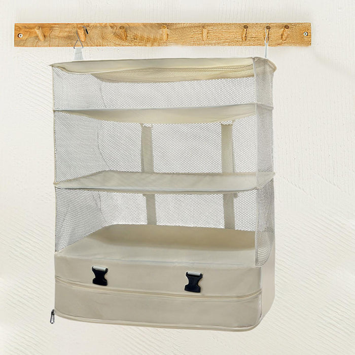 Closet Hanging Storage Shelves Hanging Organizer for Bedroom RV Baby Nursery white