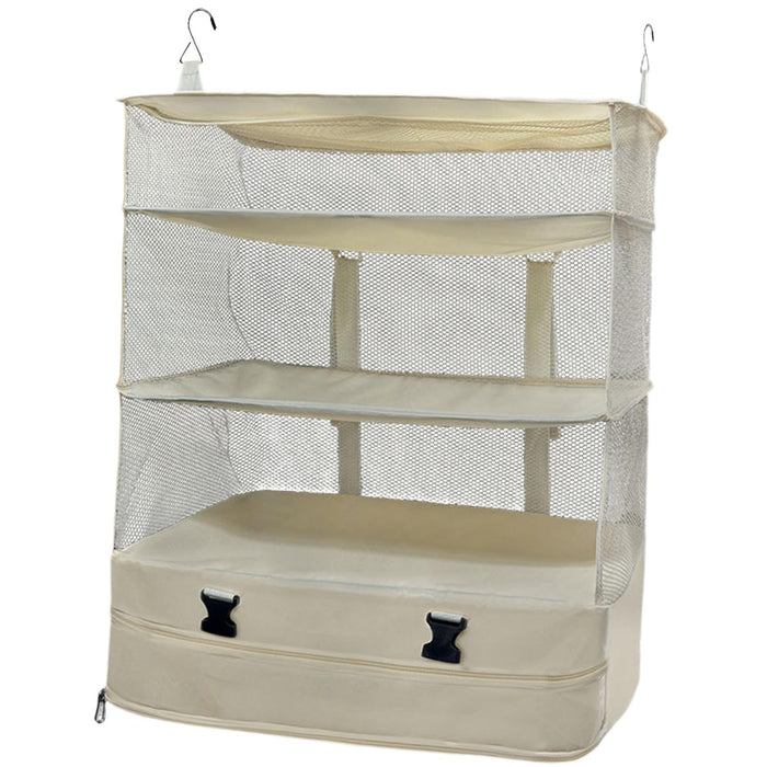 Closet Hanging Storage Shelves Hanging Organizer for Bedroom RV Baby Nursery white