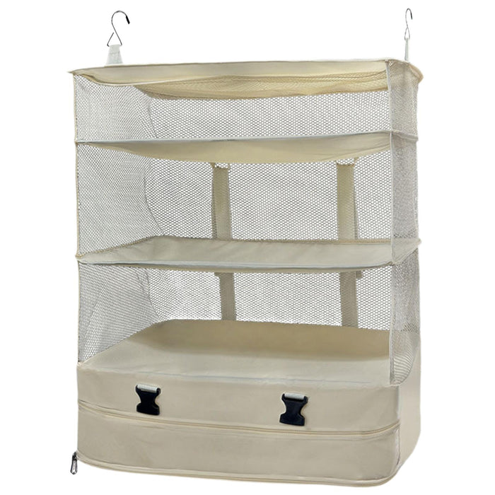 Closet Hanging Storage Shelves Hanging Organizer for Bedroom RV Baby Nursery white