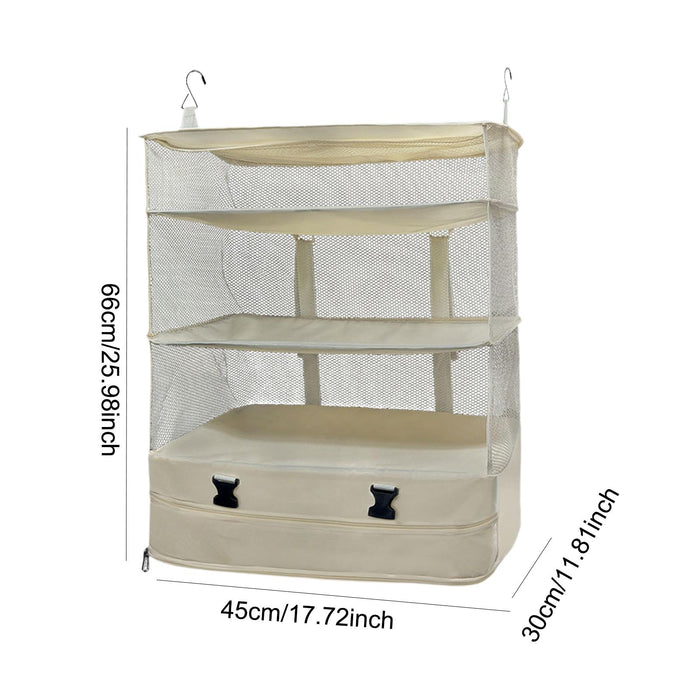 Closet Hanging Storage Shelves Hanging Organizer for Bedroom RV Baby Nursery white