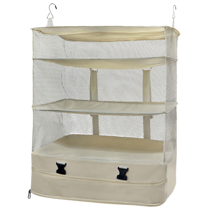 Closet Hanging Storage Shelves Hanging Organizer for Bedroom RV Baby Nursery white