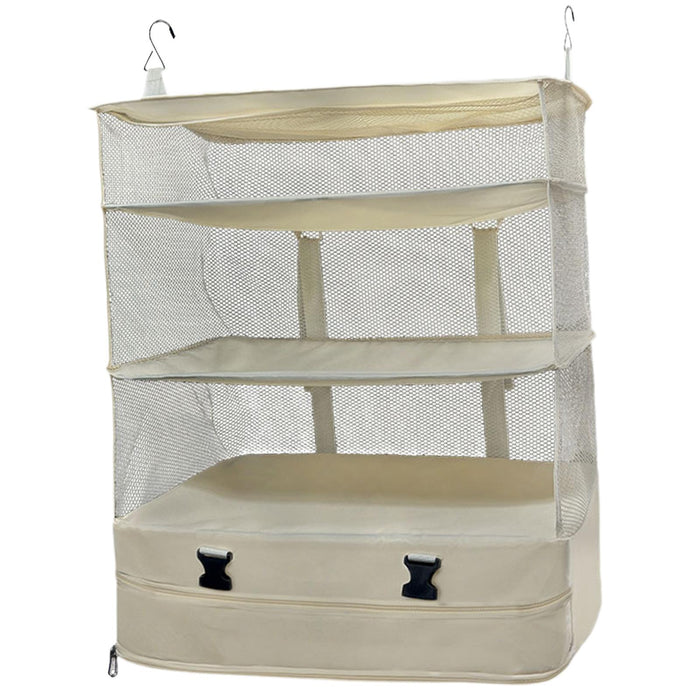 Closet Hanging Storage Shelves Hanging Organizer for Bedroom RV Baby Nursery white