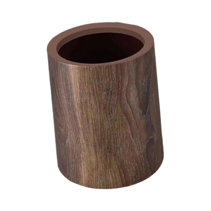 Wood Grain Trash Can Modern Home Waste Basket for Office Entryway Study Room 14L without lid