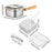 Crofta Deep Fryer Multipurpose Pot Stainless Steel for Restaurant Chicken Wing Cafe