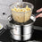 Stainless Steel Saucepan Multipurpose Frying Pan Skillet for Pasta Spaghetti long handle