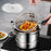 Stainless Steel Saucepan Multipurpose Frying Pan Skillet for Pasta Spaghetti long handle