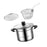 Stainless Steel Saucepan Multipurpose Frying Pan Skillet for Pasta Spaghetti double handle