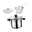 Stainless Steel Saucepan Multipurpose Frying Pan Skillet for Pasta Spaghetti double handle