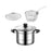 Stainless Steel Saucepan Multipurpose Frying Pan Skillet for Pasta Spaghetti double handle