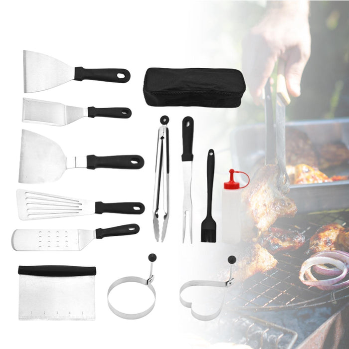 13 Pieces BBQ Grill Tools Set Stainless Steel for Picnic Fathers Day Camping