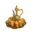 Turkish Coffee Tea Pot Set Art Crafts Tea Cup Set for Home Living Room Party Green