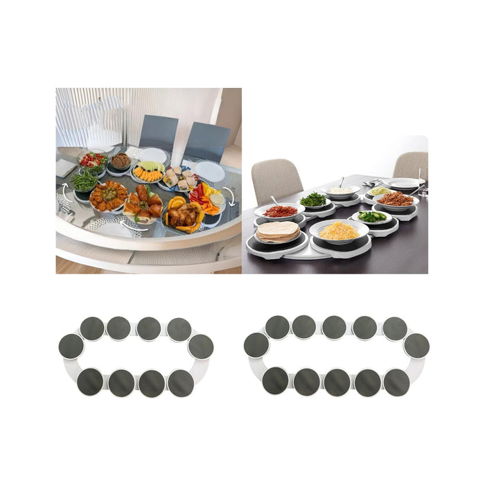 Rotating Lazy Tray Serving Trays Turntable Food Serving Stand for Gatherings 10 trays