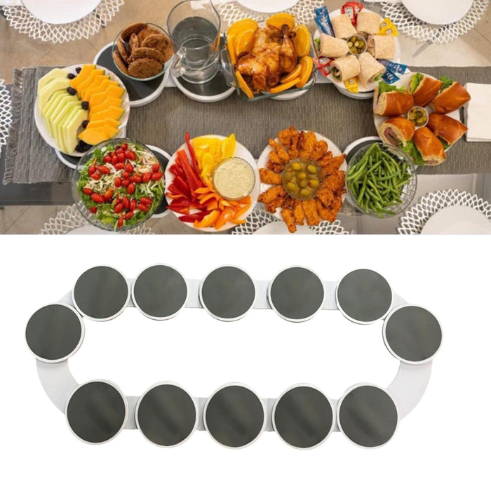 Rotating Lazy Tray Serving Trays Turntable Food Serving Stand for Gatherings 12 trays