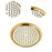 Rain Shower Head Easy to Install Retro Shower Sturdy Stainless Steel gold