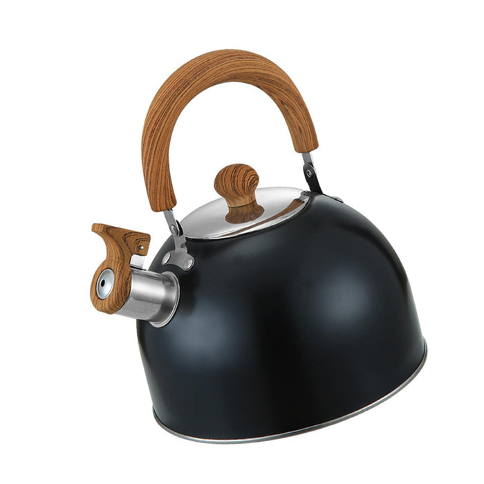 Whistling Kettle with Spout Cover Stovetop Kettle for Camping Fishing Indoor 2L