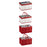 Foldable Storage Box Container Stackable Portable Crates for Snack Toy Books white red non handle