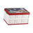 Foldable Storage Box Container Stackable Portable Crates for Snack Toy Books white red non handle