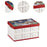 Foldable Storage Box Container Stackable Portable Crates for Snack Toy Books white red non handle