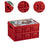 Foldable Storage Box Container Stackable Portable Crates for Snack Toy Books red non handle